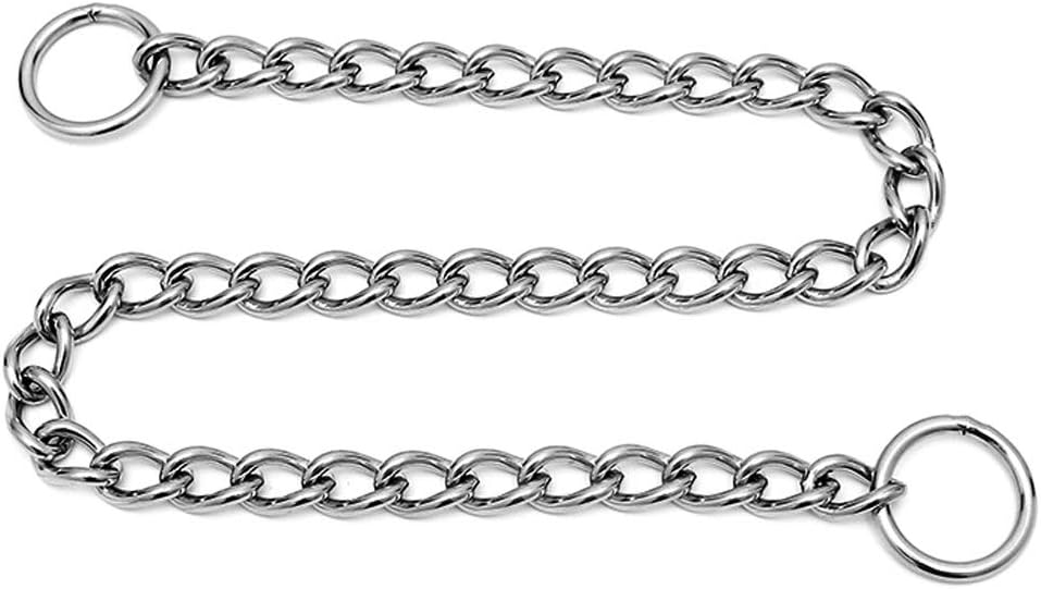 Chain Dog Training Choke Collar, 304 Stainless Steel, Total Length 20 in, 2.5 mm