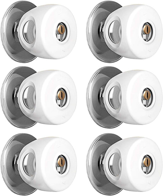 6 Pack Child Safety Door Knob Cover Baby Doorknob Handle Cover, Kids Proof Door Knob Covers Lockable Design for Home Bedroom Living Room Kangkangk