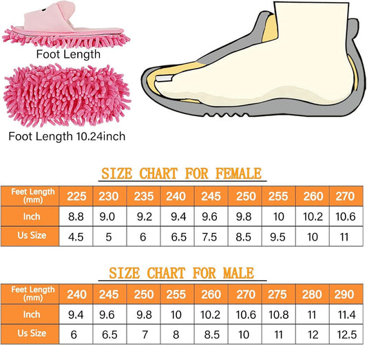 1 Pair Detachable Mop Slippers Shoes Microfiber Chenille Soft Comfortable Dust Dirt Hair Cleaner