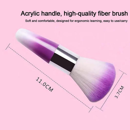 1Pc Pink Unicorn Nail Art Dust Remover Powder Brush Acrylic UV Gel Nail Cleaning Brush Blush Brushes Makeup Manicure Tool