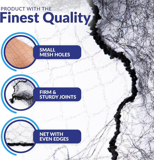100Pcs Hair Net Black 24" Invisible Hair Nets for Women and Men - Perfect for Hair Bun, Sleeping, & Kitchen Food Service