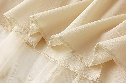 Women's Tutu Tulle Skirt Elastic High Waist Layered Midi Skirt Lace Embroidery Asymmetrical A-Line Skirt