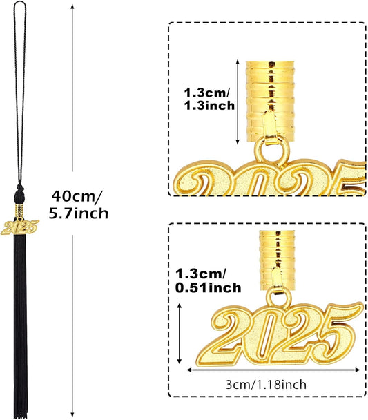 2025 Graduation Tassel, 1Pcs Graduation Cap Tassel 2025 Grad Graduation Tassel for 2025 Graduation Ceremonies Accessories (Black)