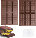 2 Pcs Chocolate Bar Mold, Easy Release Silicone Chocolate Molds, Food Grade Non-Stick Dubai Chocolate Mold Kitchen Baking Mold for Candy, Chocolate