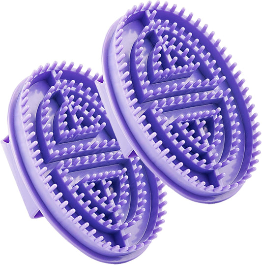 Meridian Massage Brush, 2pcs Non Scratch Soft Rubber Massage Combs, Relaxing Body Massager, Full-Body Relaxation Tool for Anti Cellulite Slimming Conditioning