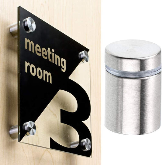 24 Pack Sign Standoff Screws 3/4 x 1 Inch, Advertising Glass Standoff Nail Hardware, Stainless Steel Standoffs for Glass Panel Plexiglass Picture