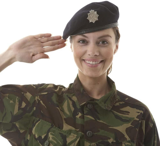 British Military Berets for Men and Women,Wool and Leather Army Beret Hats