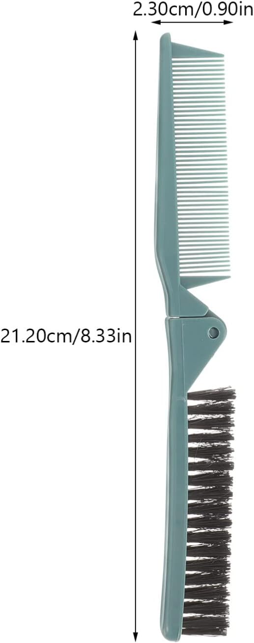 2Pcs Small Double Folding Hair Brush: Hair Styling Salon Brush Comb Folding Comb Double Use Comb for Curly And Straight Hair