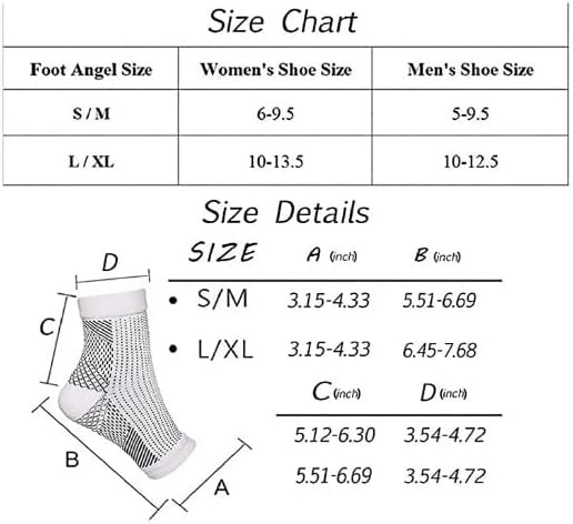 Soothrelieve Compression Socks, Anti Fatigue Compression Foot Sleeves for Men & Women, Ankle Brace Compression Sleeve, for Pain Relief and Plantar Fasciitis (S/M,White 4 Pairs)