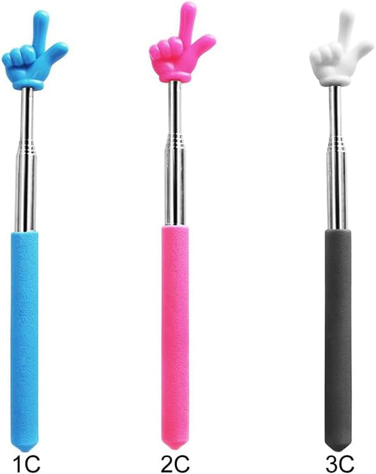 Retractable Reading Pointer Stick for Kids, Teachers, Stretchable, Lightweight, Durable, Classroom Presentation Educational Tool, Great Reading Guidance and Instructions(Blue+Pink+Black&White)