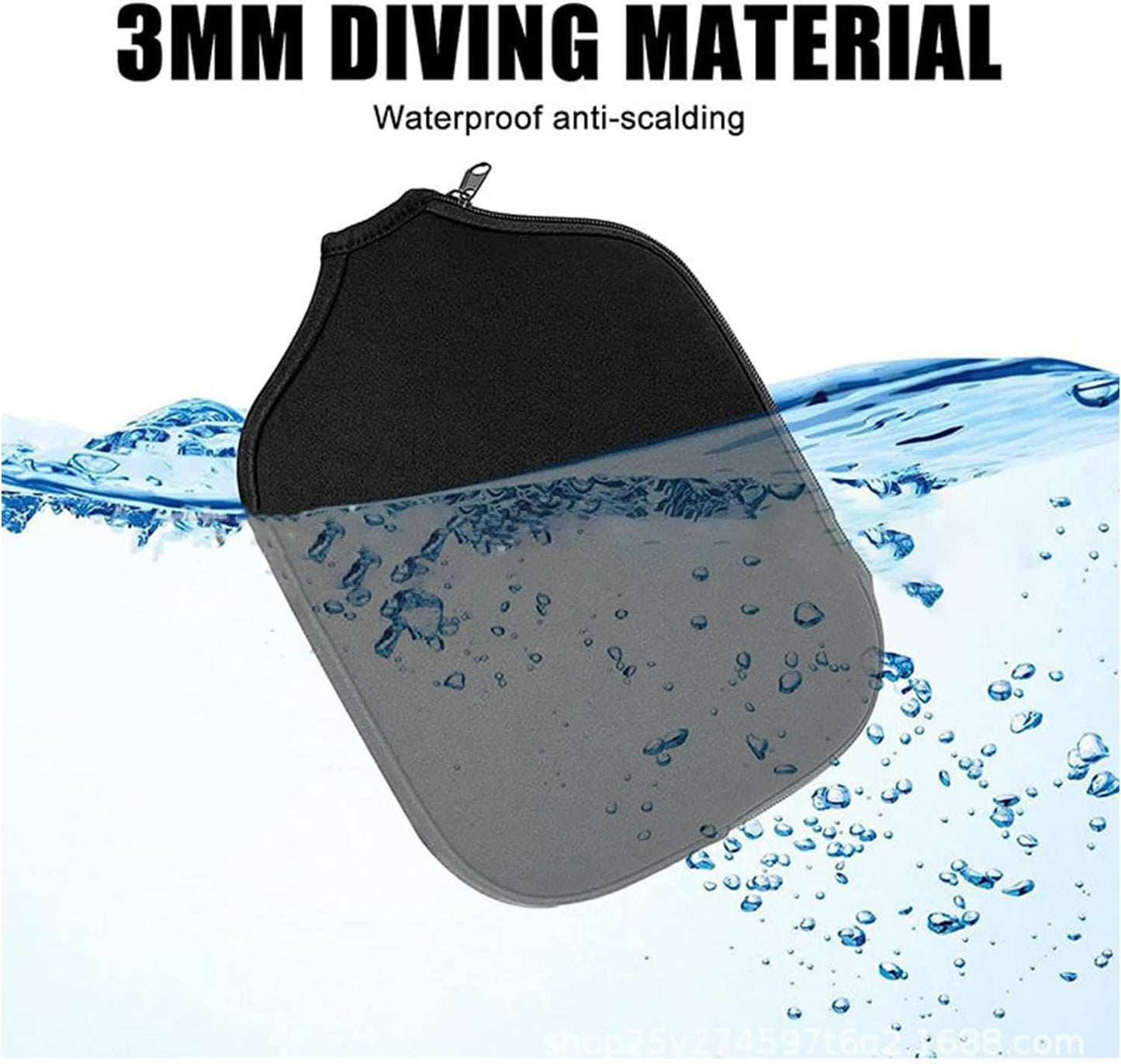 2pcs Racquet Cover for Pickleball, 8.6 x 12.2 Inch Neoprene Paddle Cover for Pickleball Racket Sleeve Storage Bag Compatible for Most USAPA Standard and Elongated Pickball Paddles