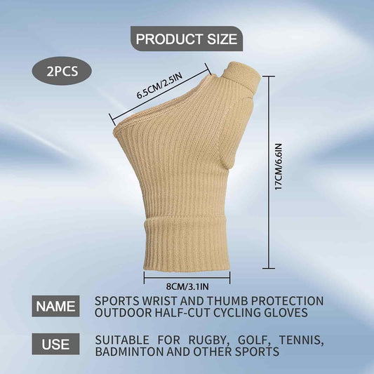 Thumb Brace - 2 Pairs Therapy Gloves Gel Hand Wrist Support Brace Arthritis Compression for Thumb Arthritis, Sport Pain Relief Tendonitis for Men and Women Fits Both Hands(L)