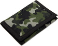 RFID Trifold Canvas Outdoor Sports Wallet for Kids - Front Pocket Wallet with Magic Sticker, camouflage, Small, Novelty