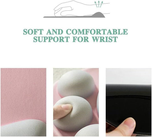 Cat Paw Mouse Pad, Cute 3D Soft Silicone Wrist Rest Support Cushion, Nonslip, Ergonomic Comfort Mouse Mat - for Office, Home Computer, Laptop,Pink