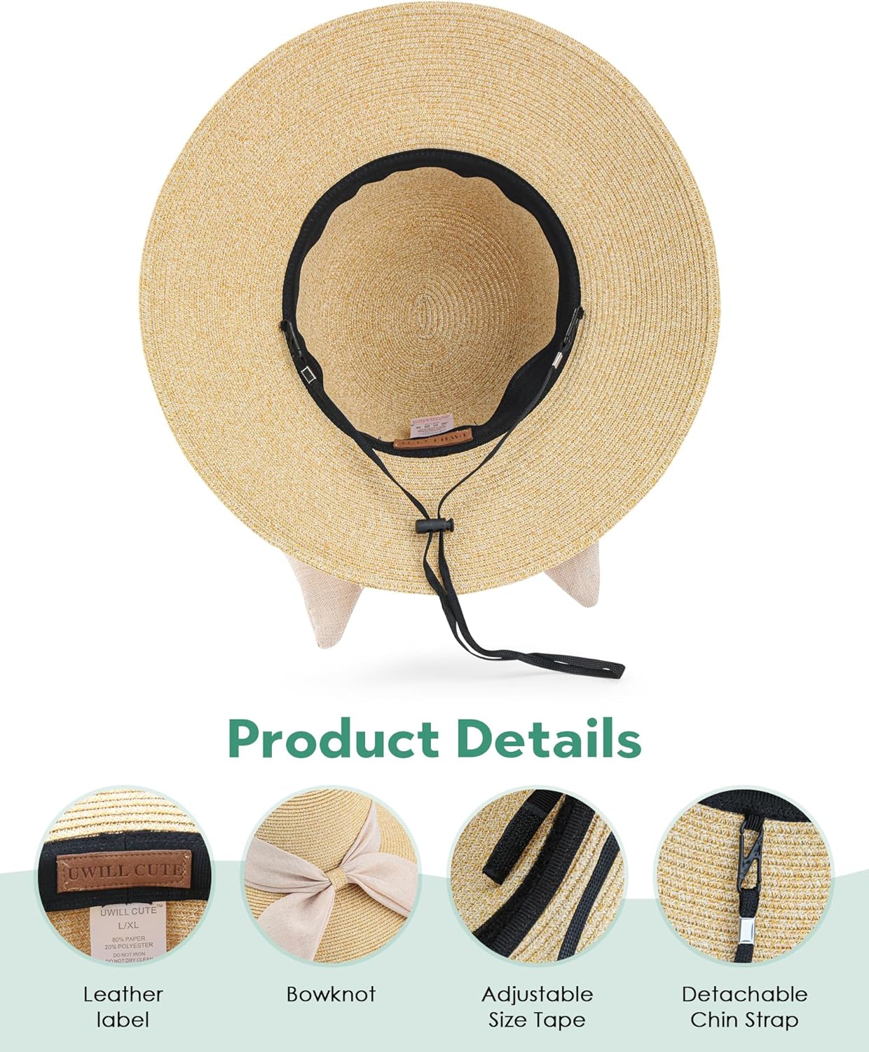 Sun Hat Womens Wide Brim Foldable Straw Hats Beach Sun Hats for Women Floppy Summer Hats UPF 50+