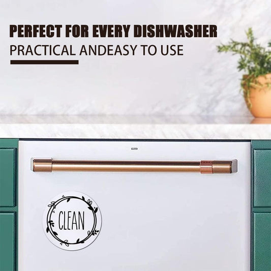 Dishwasher Magnet Clean Dirty Sign Farmhouse Dirty Clean Dish Washer Magnet Double Sided Universal Indicator with Magnetic for Kitchen Refrigerator