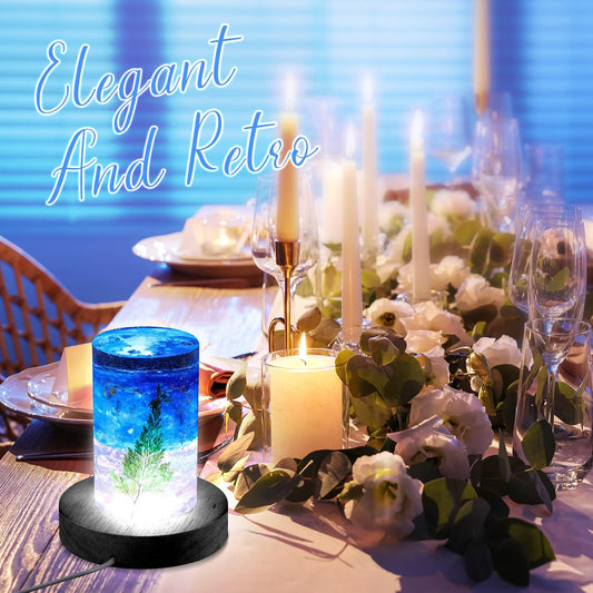 4 Pieces Wood LED Display Light Base Crystal Stand Remote Control Round 16 Lighting Modes Wooden Lighted Holder Colorful Pedestal for Glass Resin Ball(Black) black -