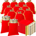 50 Pieces Velvet Bags Soft Jewelry Pouch with Drawstrings Velour Packaging Drawstring Present Bag for Candy Wedding Party Birthday Christmas Thanksgiving, 4.7 x 6.3 Inch (Red) Red 4.7x6.3 (Pack of 50)