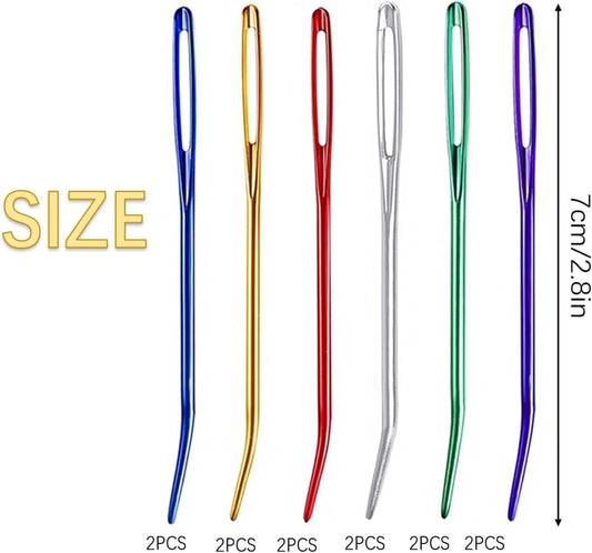 12 Pcs Yarn Needle, Crochet Tapestry Needles for Crocheting, Large-Eye Blunt Needles, Large Eye Weaving Needle with Storage Box, Darning