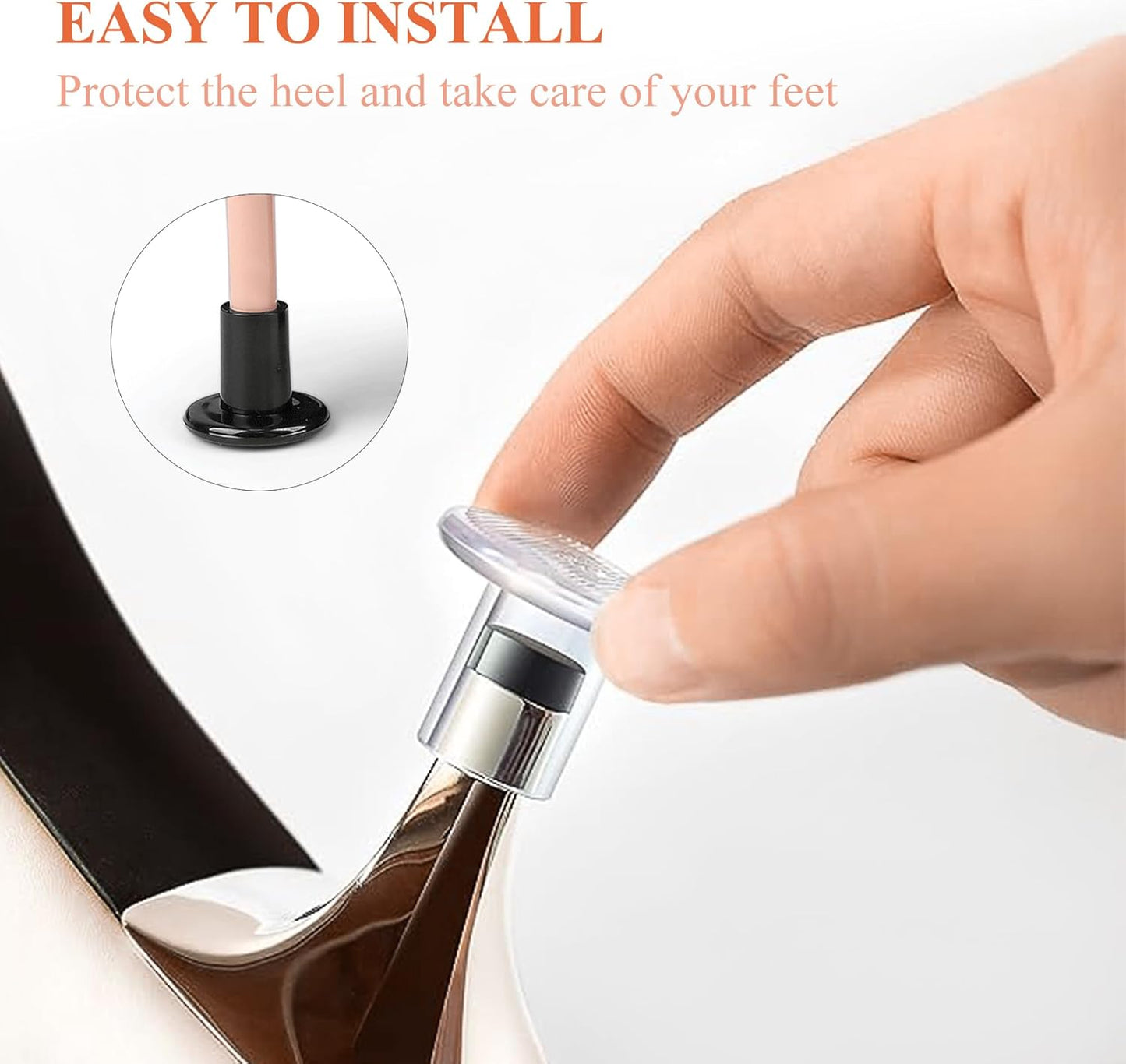 High Heel Grass Protectors-12 Pairs 2 Sizes Sink Stoppers & Repair Caps Non-Slip Cover Protectors for Walking on Grass, Gravel, Wetlands (XSS-Clear) Xs~s-clear -