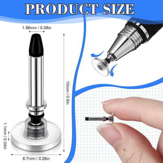 36 Pieces Stylus Pen Tips Replacement Only High Precision Replaceable Disc Tops Universal Round Shape Penpoint for Touch Screen Devices Daily Using Supplies -