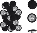 25pcs Satin Fabric Cloth Covered Buttons Metal Shank Round for Women Suit DIY Sewing Gowns Jeans Jackets Coats Shirts Wedding Dresses Handmade Crafts (Black, 15mm) black 15mm