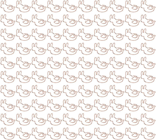 100PCS Rabbit Shape Paper Clips, Rose Gold Bunny Paperclips Decorative Clips Cute Animals Bookmark for Office School Home Desk Organizers