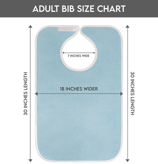 Adult Nappies - 3-pack - Unisex - Sky Blue - Disposable Nappies - Suitable for elderly women and men - Waterproof - Adjustable and washable - 75*45cm.