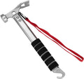 Campinghamer - 3-in-1 - Functional tent peg hammer with puller - For camping, hiking and backpacking - Sponge handle - Non-slip and shock-resistant - Grey - 29.5*11 cm.
