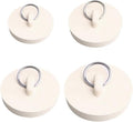 Set of 4 sink plugs - drain plugs - rubber drain stoppers and kitchen sink plugs with hanging ring - Suitable for bathtubs and bathrooms (4 sizes)