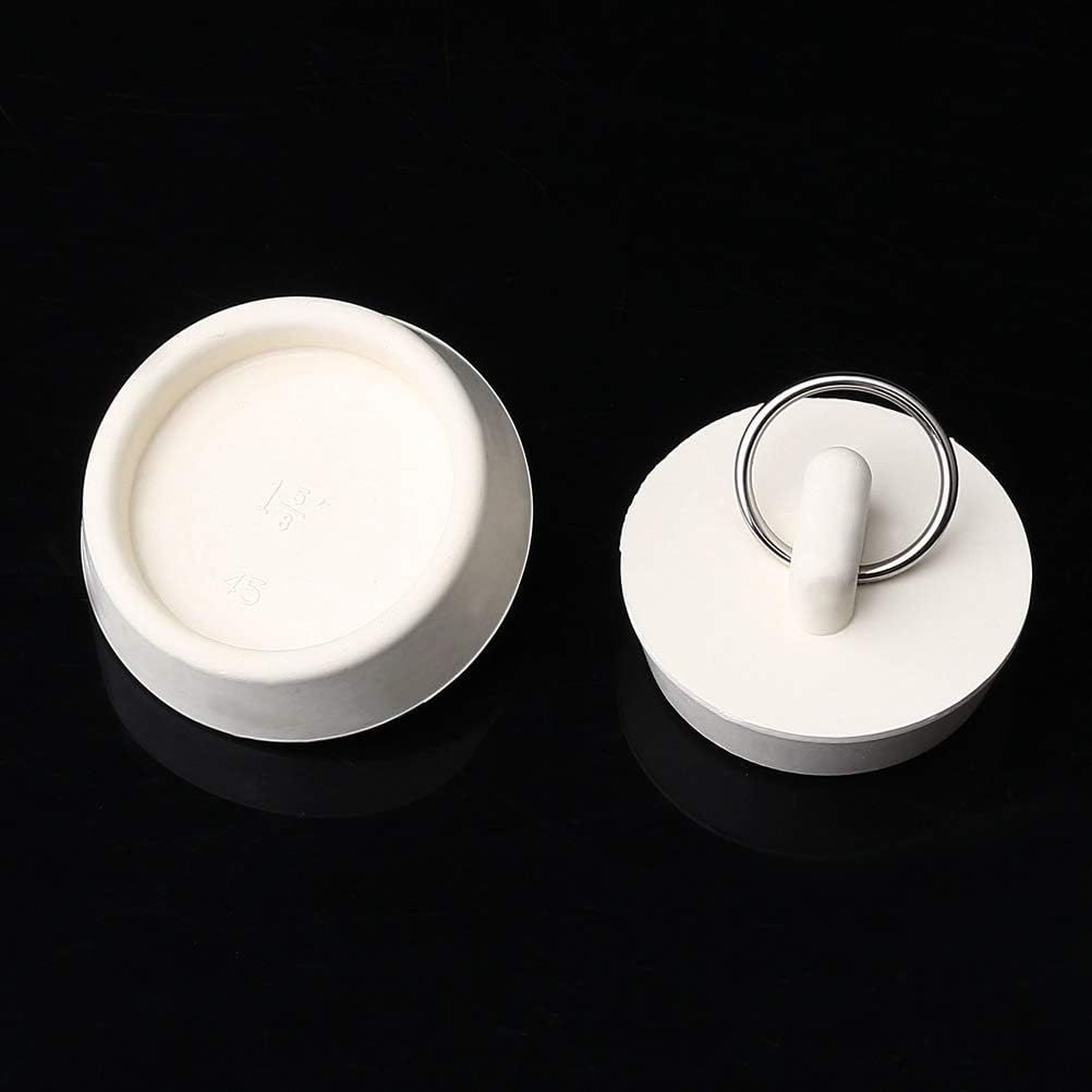 Set of 4 sink plugs - drain plugs - rubber drain stoppers and kitchen sink plugs with hanging ring - Suitable for bathtubs and bathrooms (4 sizes)