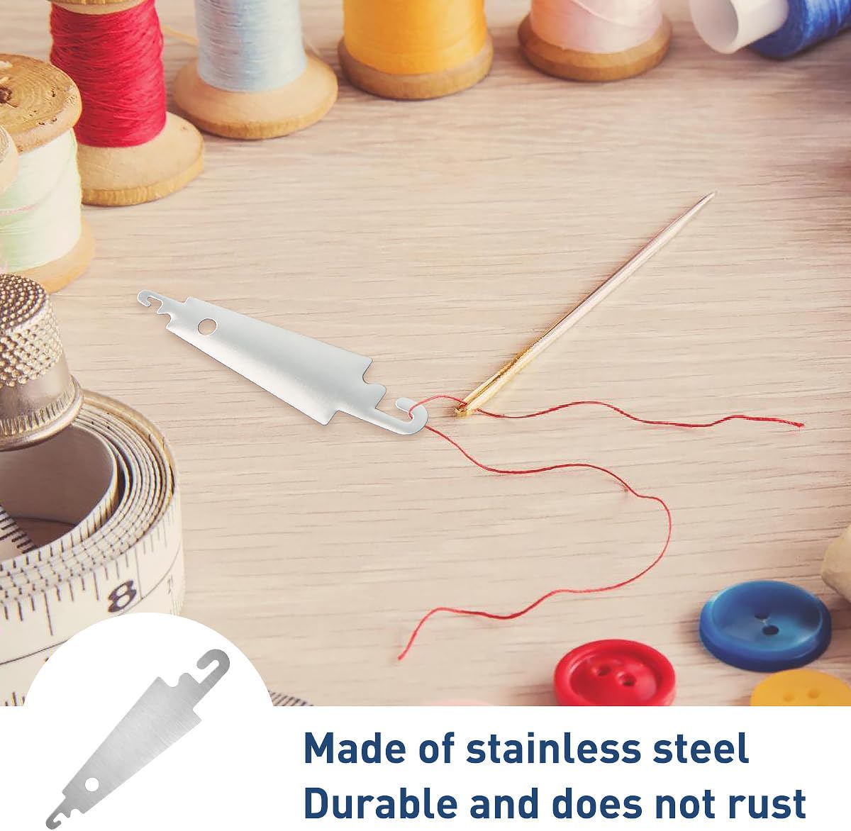 10 pieces of embroidery and cross-stitch needle threader tool - stainless steel hook needle threader - manual threader for needles with large eyes - Sewing Tools Consumables Accessories.
