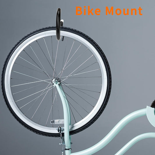 Heavy Duty Bike Hooks - 4-pack - Garage - Ceiling - Wall - Screw Mount - Bike Rack - Bicycle Storage and Hanging - Wall Mount - Black.