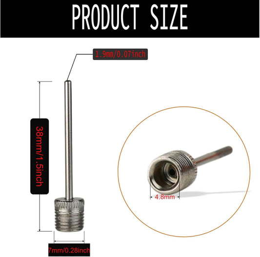 Ball pump needles - 3-pack - Durable stainless steel needles - Ball pump needles - Pump needles for football, basketball, volleyball and all sports balls
