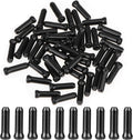 Bike Cable End Caps - 50 Pieces - Black - Bike Cable End Caps - Brake and Gear Cable Tips for Bikes.