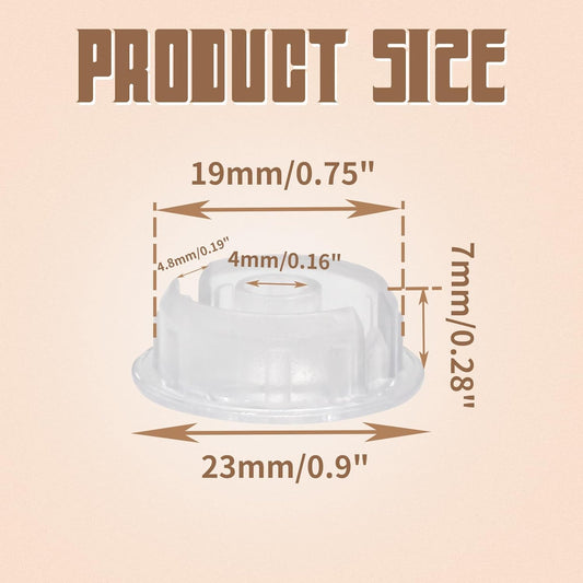 Biaungdo 10 Pcs Bottom Rail Ladder Cord Button Plugs, Clear Color Blinds Bottom Rail Plugs Blinds Components Parts Accessory(Fit 3/4" Hole Inside a Bottom Rail)