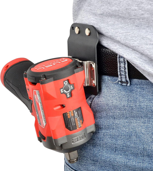 iGuerburn Drill Belt Holder & Hammer Holder Loop Clip on 2" Tool Belt for Impact Driver Drill Gun Nailer Rip Claw Framing Hammer