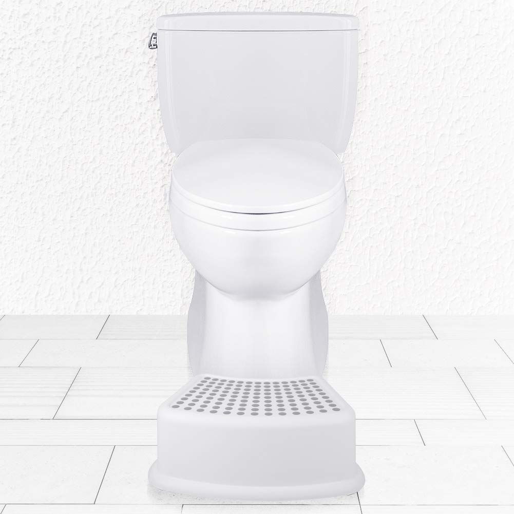 Step Stool or Kids (2 Pack), Toddlers Stool or Potty Training, Bathroom, Kitchen, Bedroom, Toy Room and Living Room. Toilet Stools with Sot Anti-Slip Grips or Saety, Stackable (Grey)