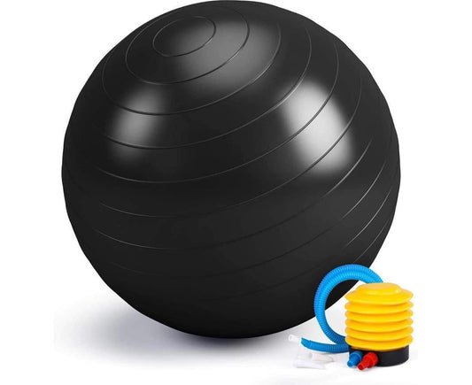 Anti-Burst Exercise Ball, Fitness & Yoga Ball Supports with Quick Pump for Gym, Chair