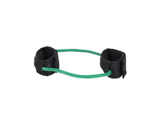 Leg Resistance Band Exercise Cord with Non-Slip Padded Ankle Cuffs - Green