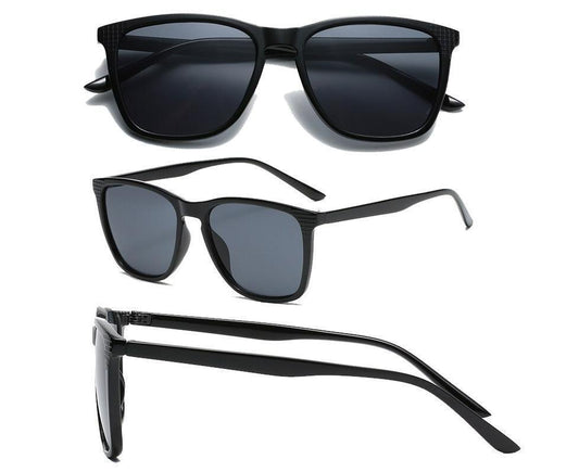 Retro Sunglasses Women Men Fashion Square Sun Glasses Ladies Luxury Brand Female Male UV400 - Bright Black