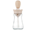 200ML 2 in 1 Glass Oil Bottle with Silicone Brush-Pink