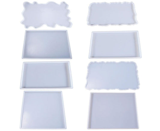 Craft Tray Plate Fruit Bowl Silicone Square Rectangle Shape Resin Mold DIY Tool-3#