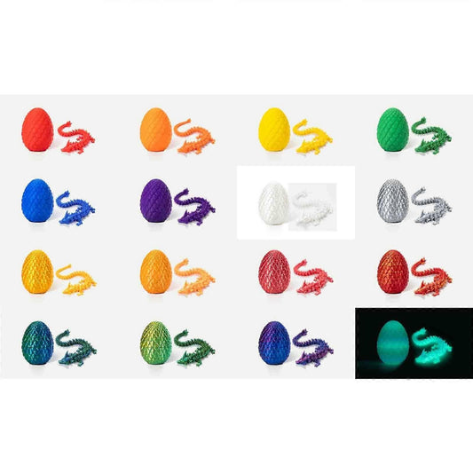 3D Printed Dragon in Egg, Full Articulated Dragon Crystal Dragon with Dragon Egg,50% Offer