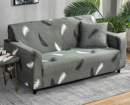 2 Seater Jacquard Elastic Sofa Cover Anti-Slip Stretch Slipcover