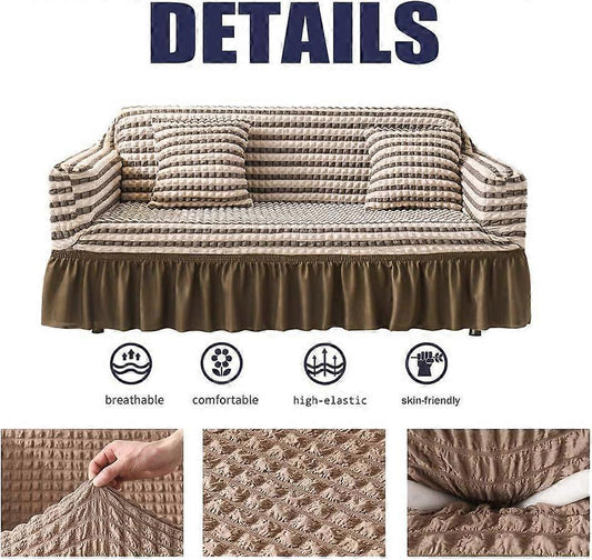 2 Seater High Elasticity Washable Sofa Cover Easy to Install Furniture Protector