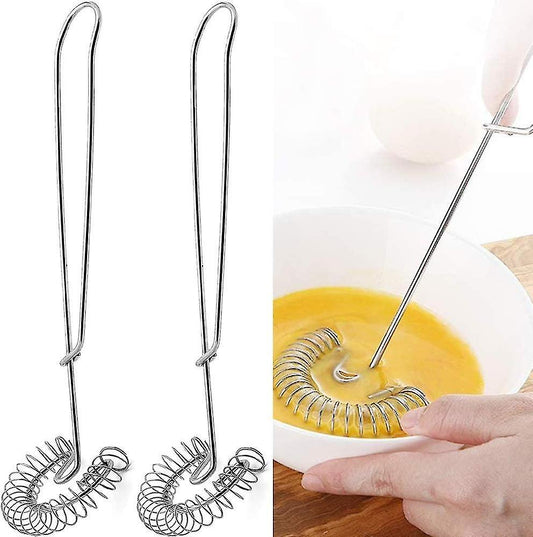 Magic Spiral Whisk Set - Stainless Steel Mixing and Whipping Tools (2pcs)