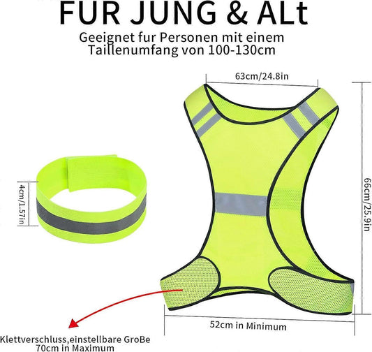 Reflective Vest, High Visibility Reflective Gear for Outdoor Activities and Sports