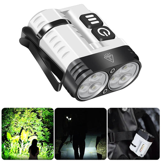 LED Hat Clip Flashlight Waterproof Pocket Torch for Camping and Outdoor Use