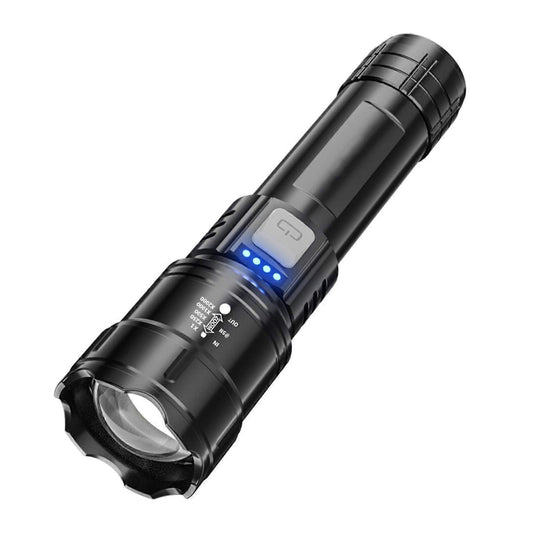Super Bright Rechargeable Flashlight Zoomable with Multiple Modes Battery Powered
